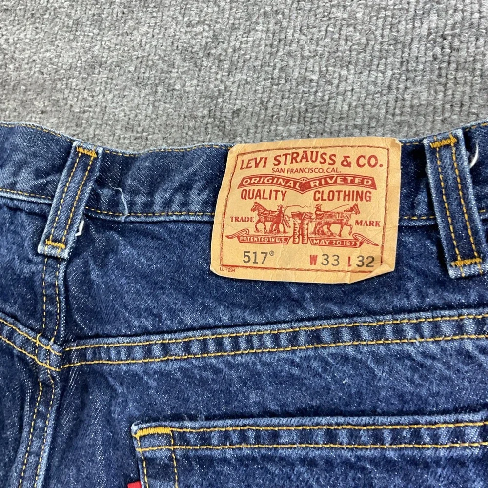 Levis 517 Bootcut Jeans Mens 33x32 Blue Denim Cowboy Western Classic Fit